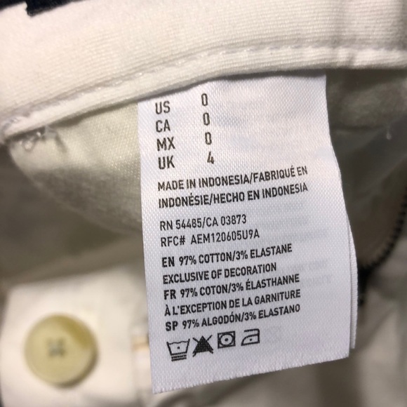 American Eagle White midi shorts size 0 - Picture 4 of 4